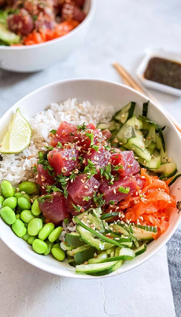 Ahi Tuna Poke Bowls