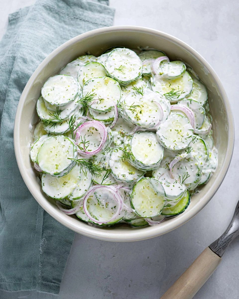 Creamy Cucumber Salad with Sour Cream & Dill 64 Creamy Cucumber Salad with Sour Cream & Dill