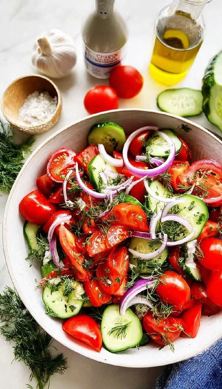 Easy Cucumber Tomato Dill Salad 90 Easy Cucumber Tomato Dill Salad