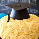 Elegant-Graduation-Cake-with-Fondant-Cap-Topper-Recipe
