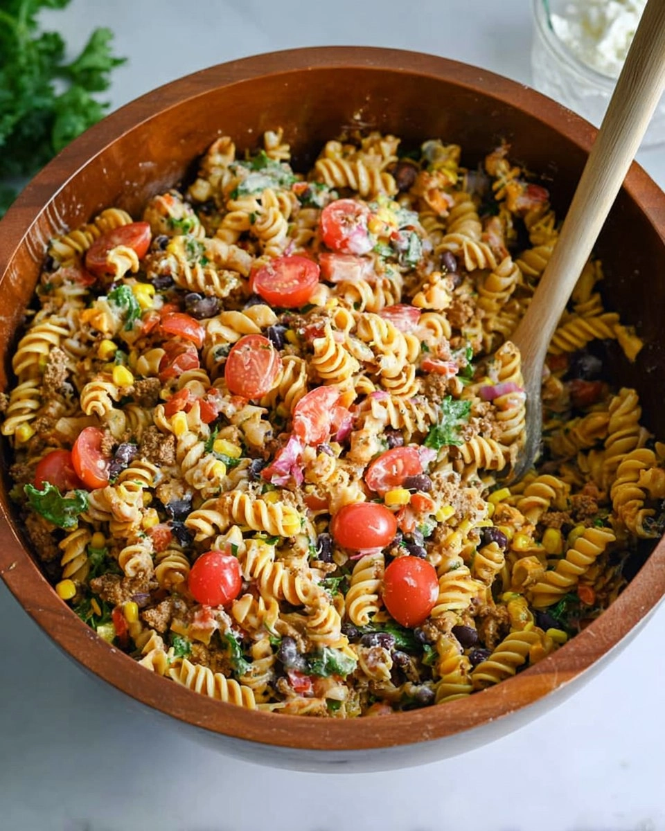 Healthy Taco Pasta Salad (Meal-Prep Friendly)