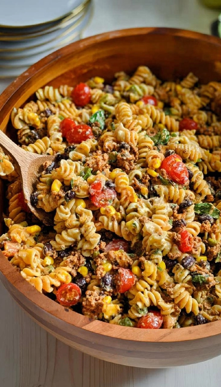 Healthy Taco Pasta Salad (Meal-Prep Friendly)