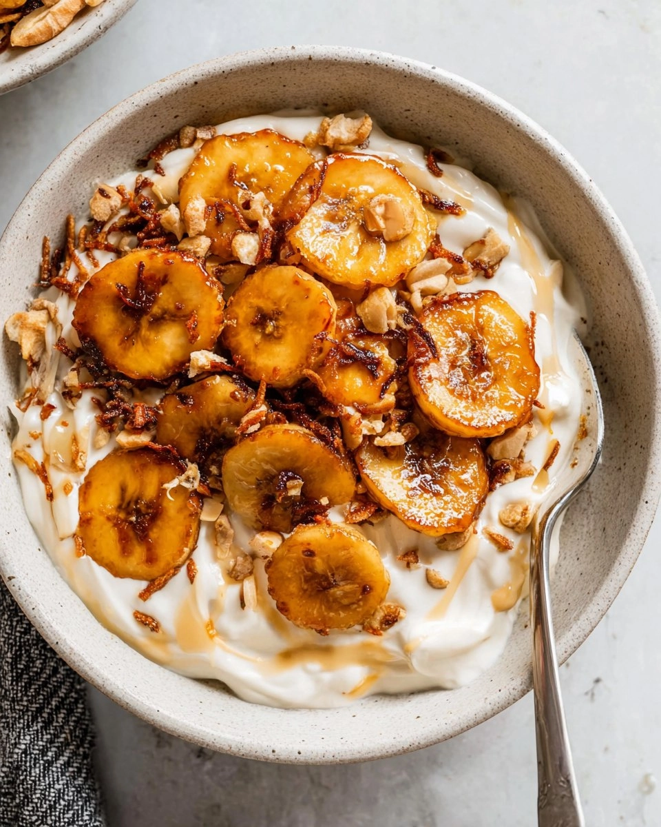 High-Protein Caramelized Banana Yogurt Bowl 85 High-Protein Caramelized Banana Yogurt Bowl