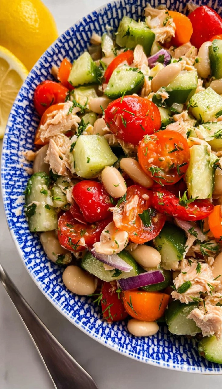 Mediterranean White Bean Tuna Salad