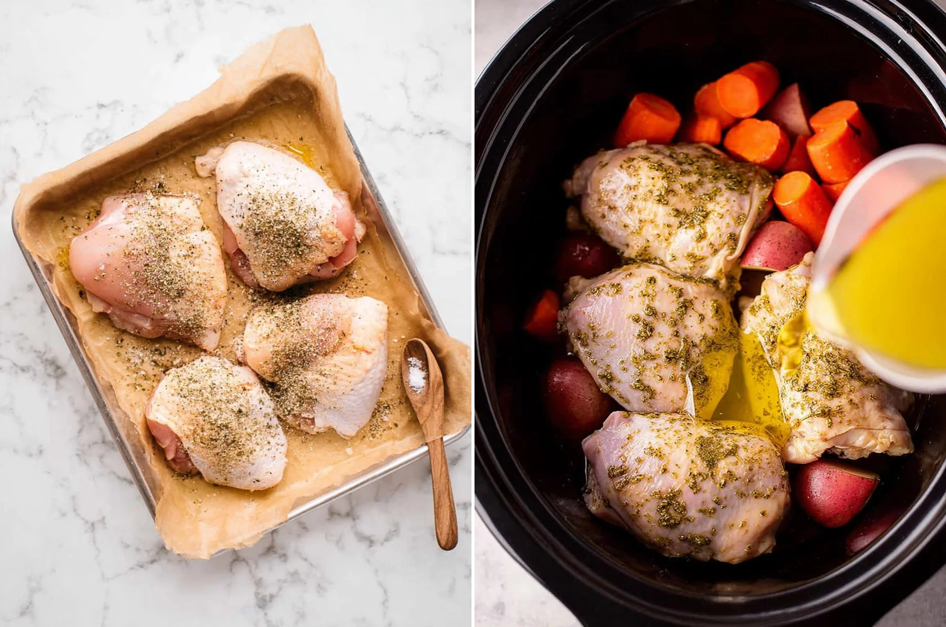 Slow Cooker Garlic Butter Chicken and Vegetables