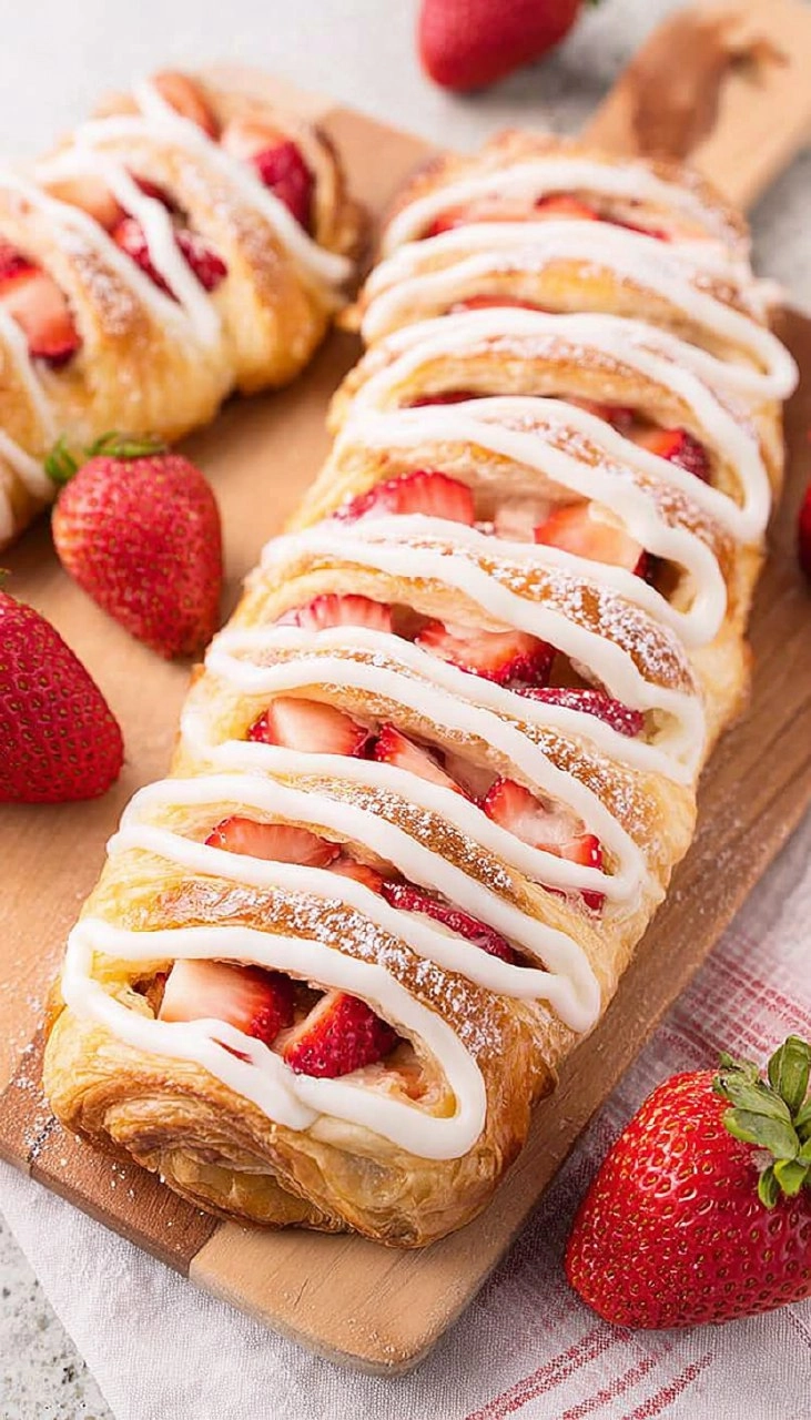 Strawberry Cream Cheese Danish | Easy Puff Pastry Breakfast Pastry