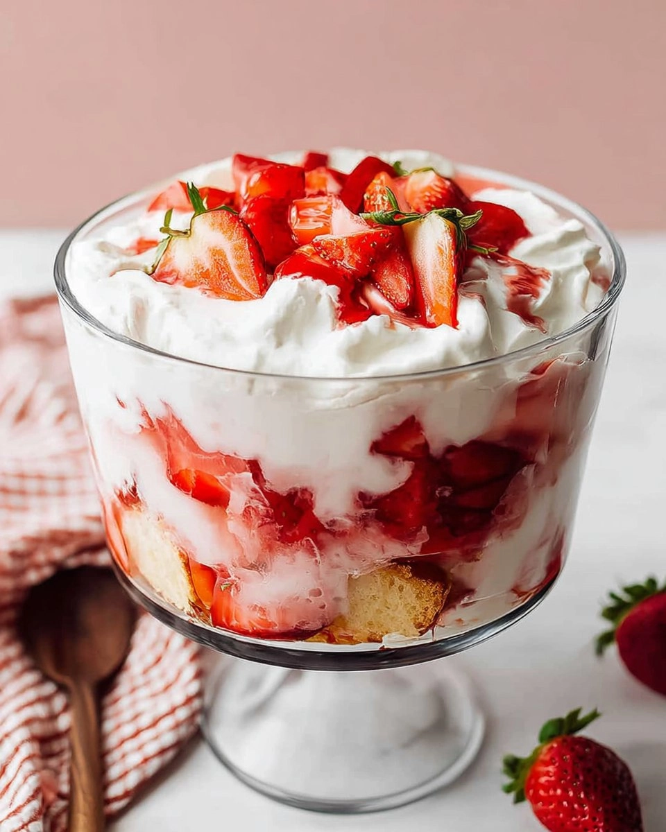 Strawberry Shortcake Trifle with Angel Food Cake