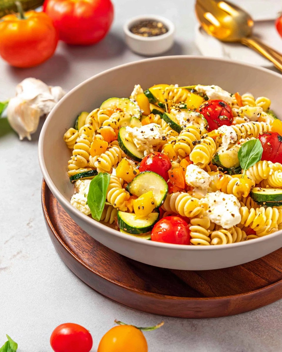 Summer Pasta Salad with White Balsamic Vinaigrette 94 Summer Pasta Salad with White Balsamic Vinaigrette