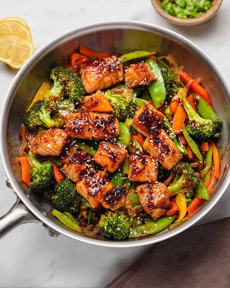 The Best Teriyaki Salmon Stir Fry