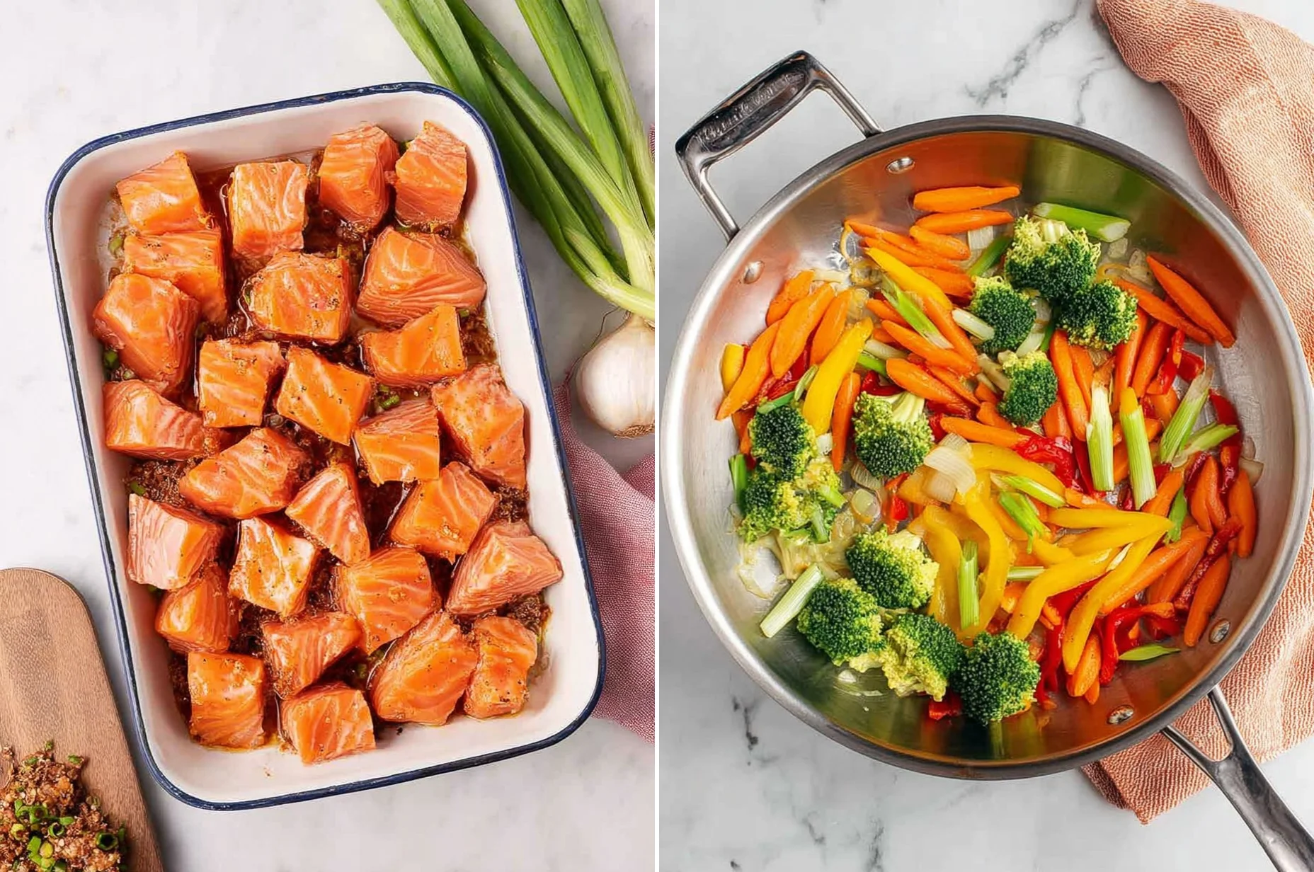The Best Teriyaki Salmon Stir Fry