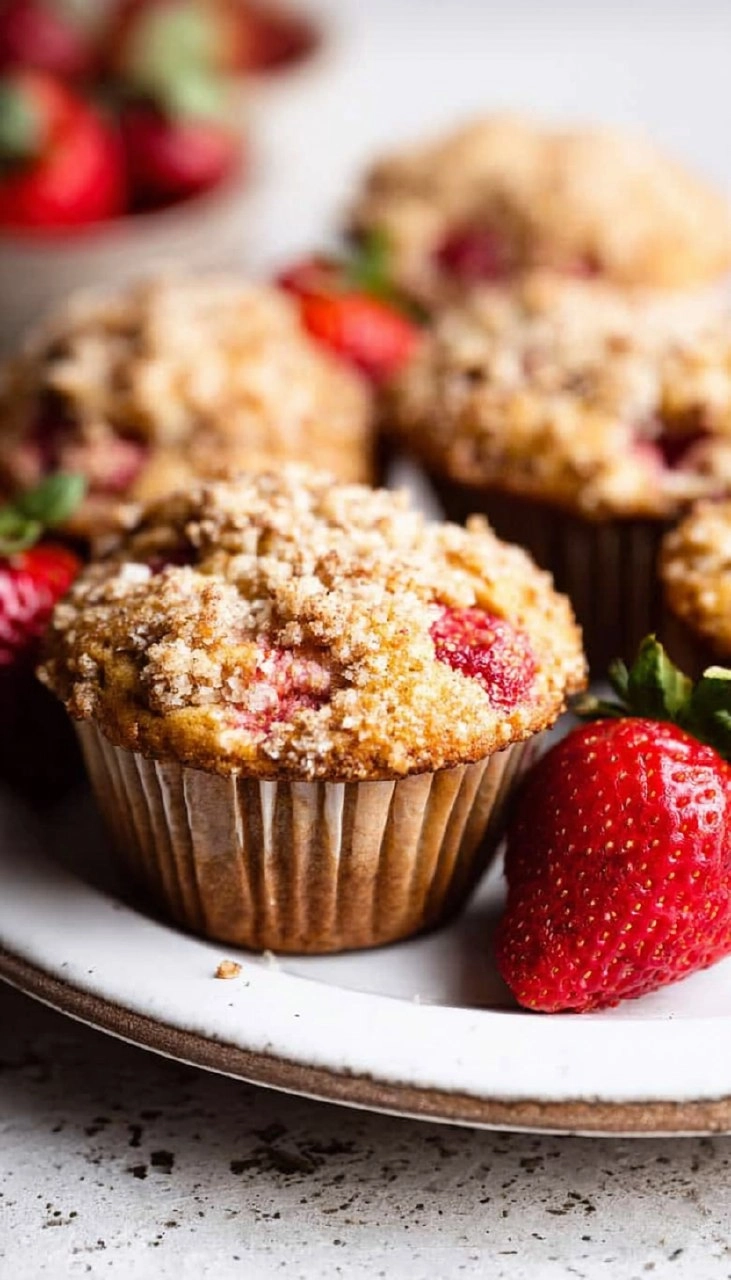 Almond Flour Strawberry Muffins