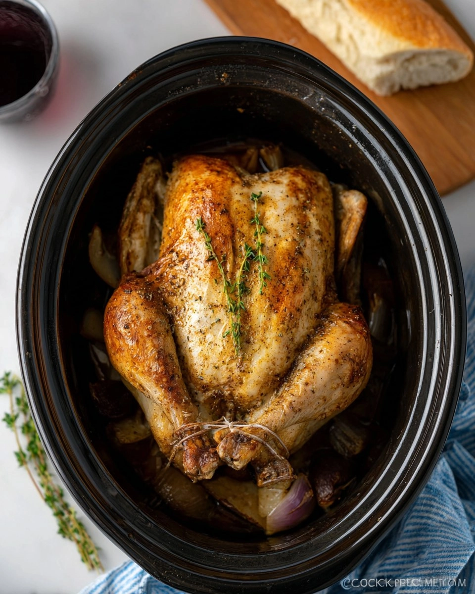 Crockpot Whole Chicken (10 Minute Prep)