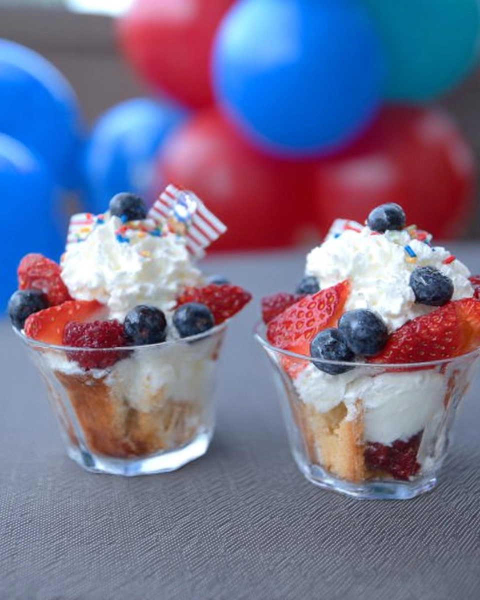 Fourth of July Mini Shortcake Cups