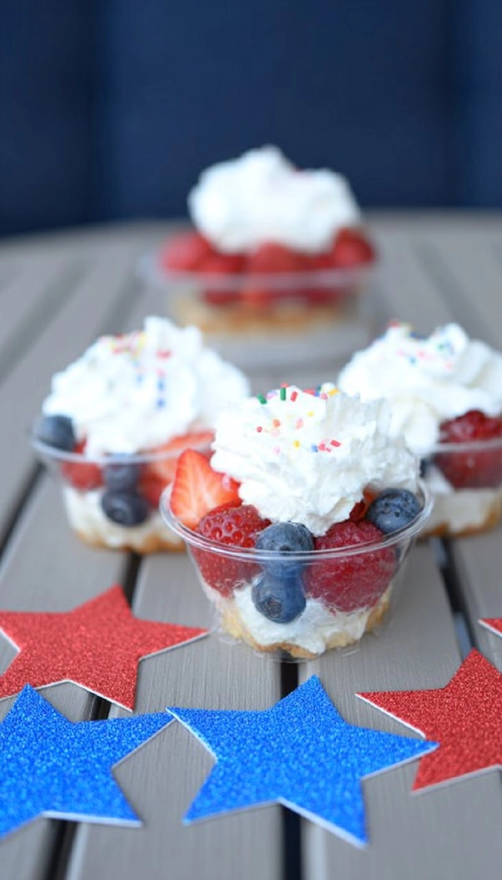 Fourth of July Mini Shortcake Cups
