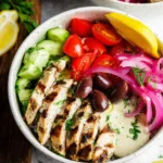 Greek-Chicken-Bowls-with-Lemon-Garlic-Tahini-Sauce-Healthy-Mediterranean-Bowls-Recipe
