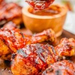 Grilled-BBQ-Chicken-Drumsticks-Sticky-Smoky-Summer-Cookout-Chicken-Recipe