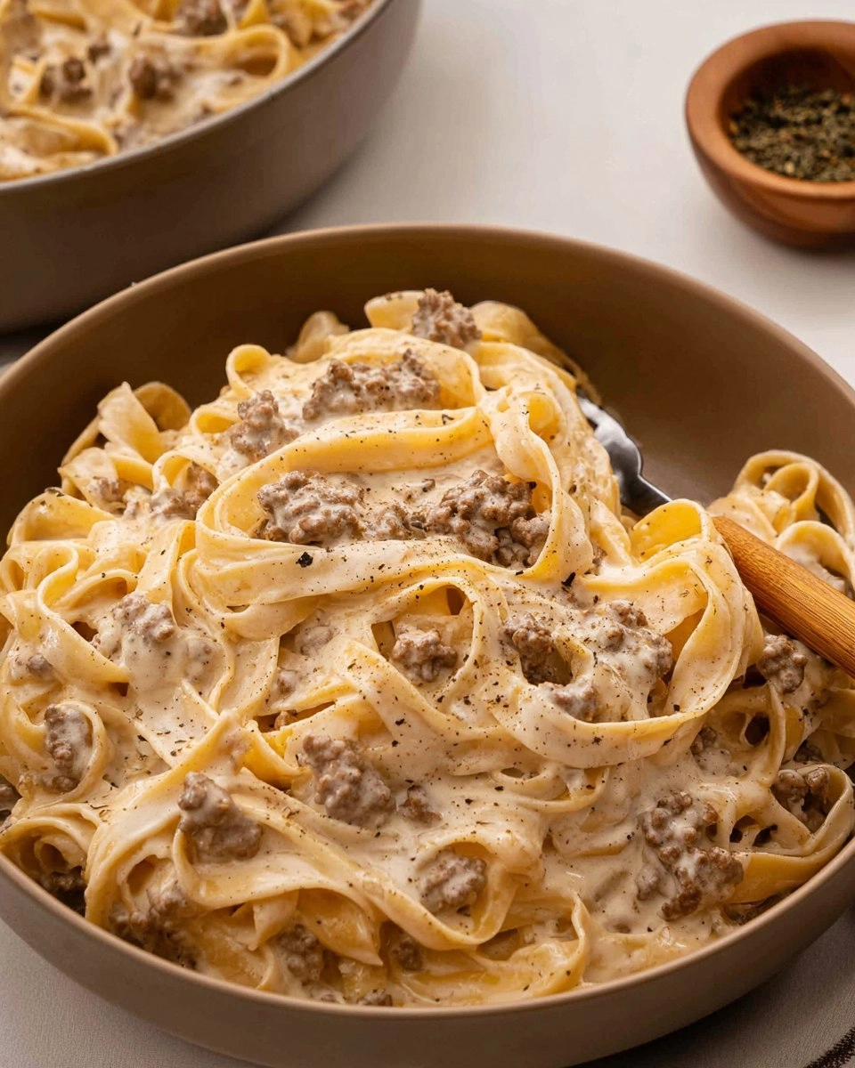 Ground Beef Alfredo