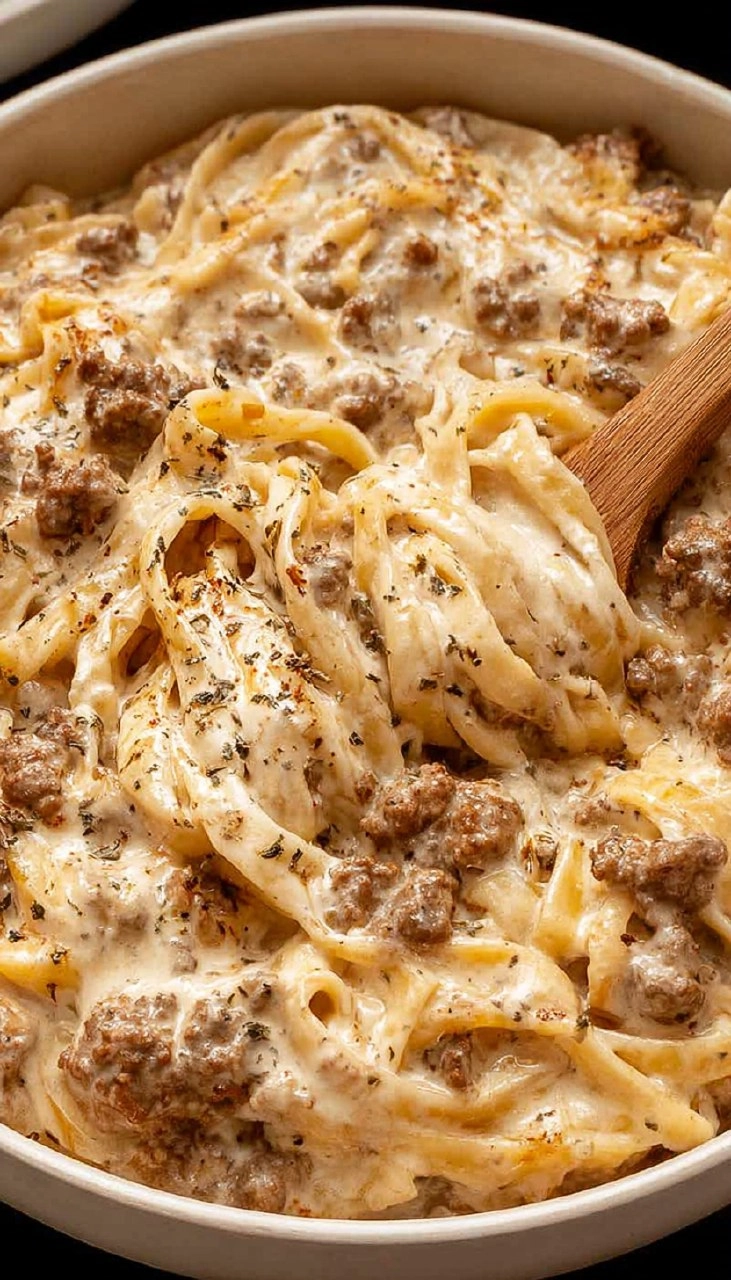 Ground Beef Alfredo