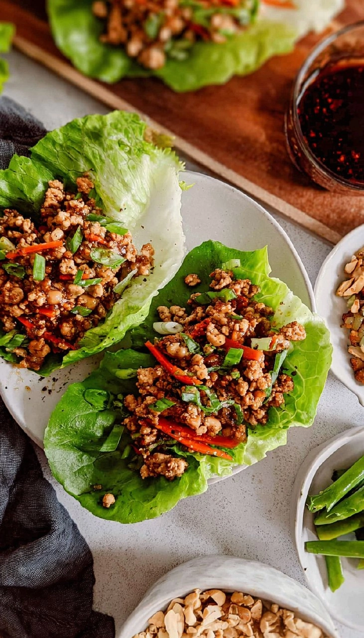 Ground Chicken Lettuce Wraps