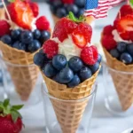 No-Bake-4th-of-July-Patriotic-Fruit-Cones-Recipe