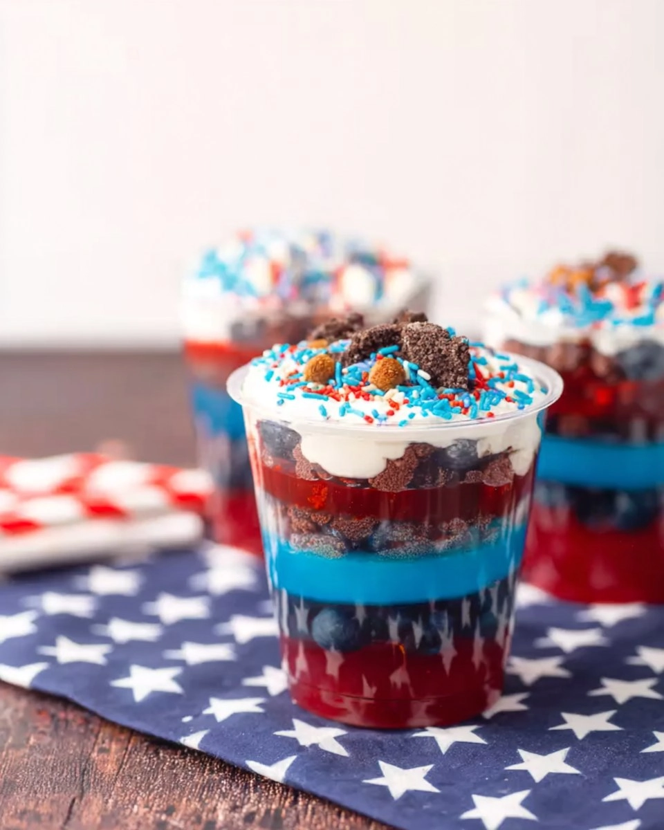 Red White and Blue Dirt Cups