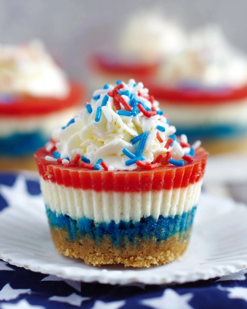 Red, White and Blue Mini Cheesecakes 124 Red, White and Blue Mini Cheesecakes
