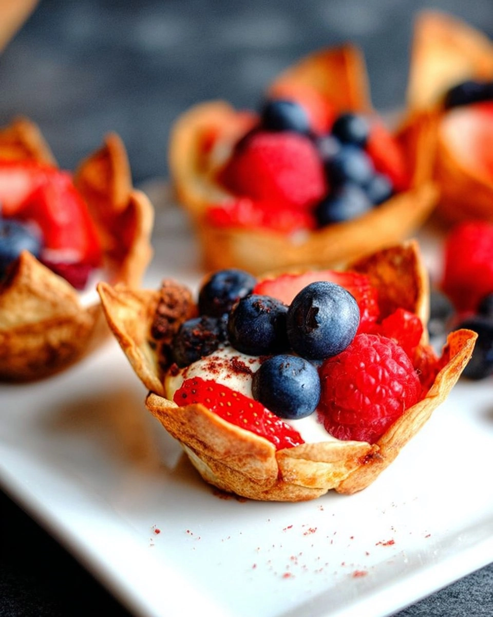 Red, White, and Blue Tortilla Cups