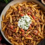 Southwest-Ground-Beef-Pasta-Recipe