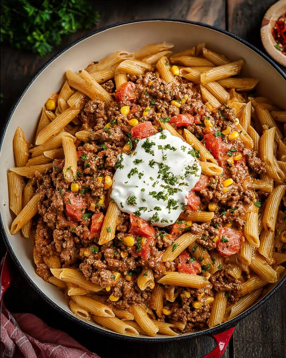 Southwest Ground Beef Pasta