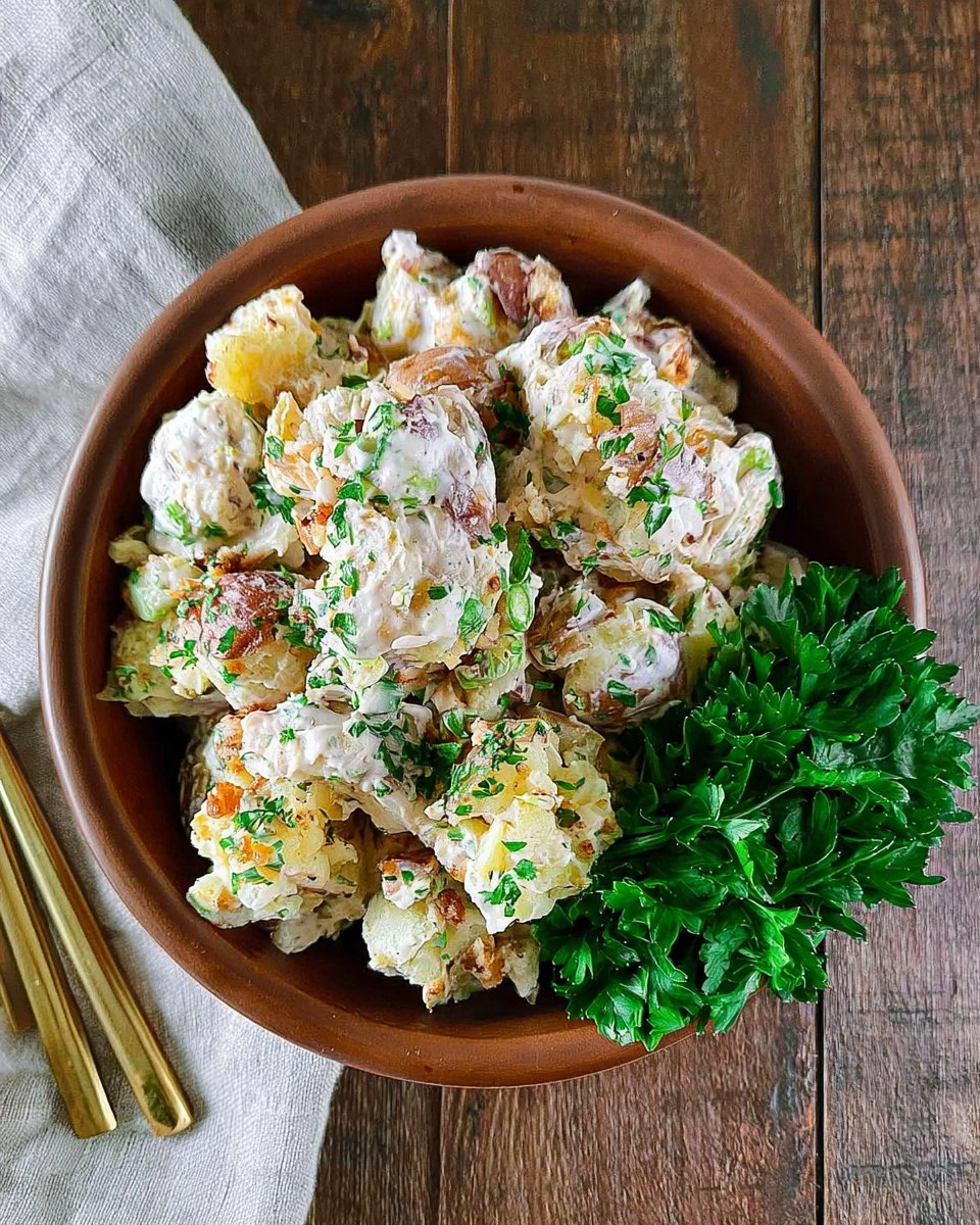 Buttermilk Smashed Potato Salad | Creamy BBQ Side for Memorial Day
