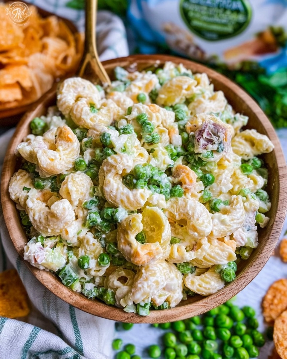 Creamy Ranch Pea Pasta Salad