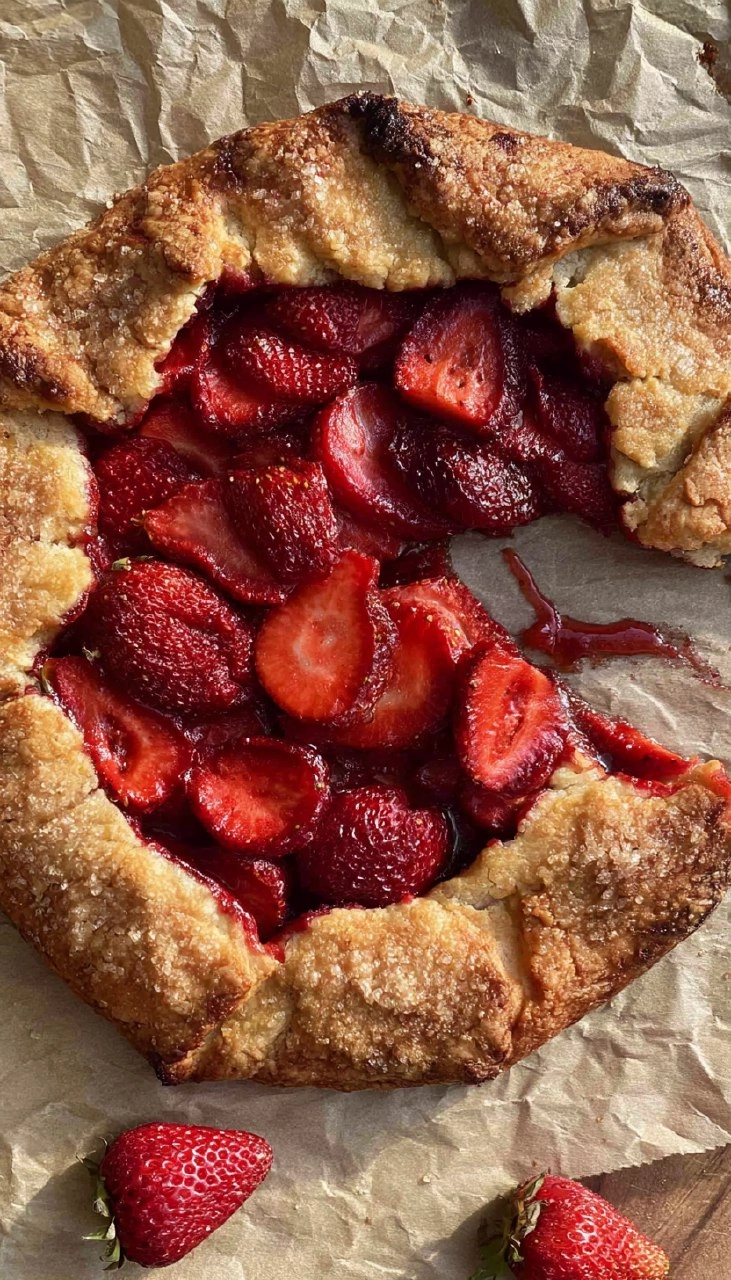 Easy Strawberry Galette (no pie pan needed)
