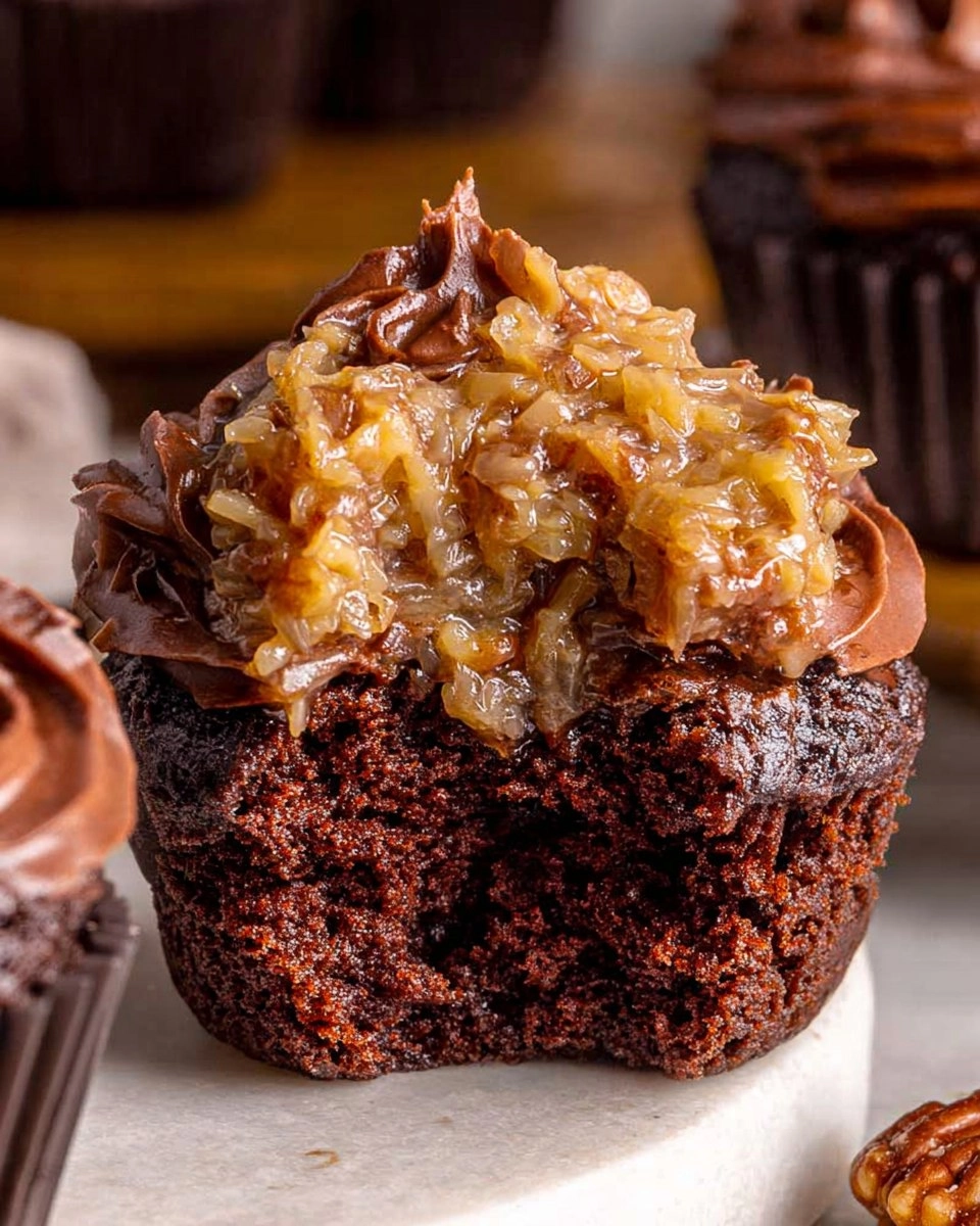 German Chocolate Cupcakes