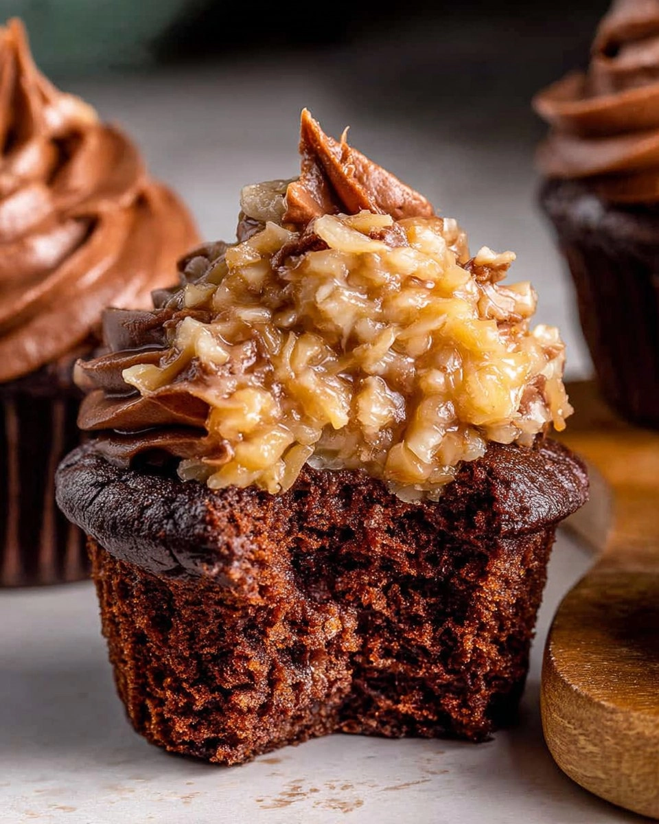 German Chocolate Cupcakes