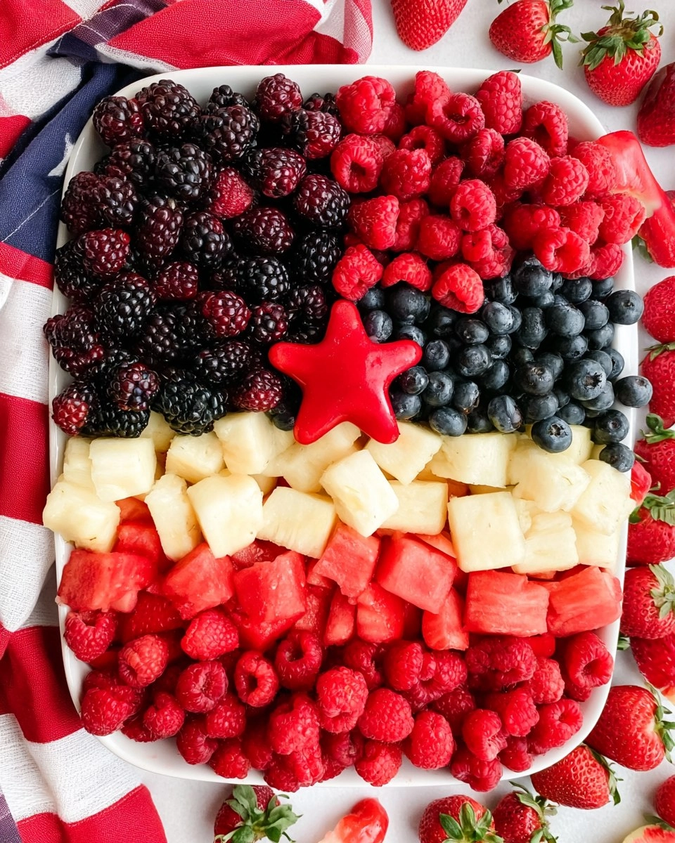 Red, White and Blue Fruit Salad | Patriotic Summer Side Dish