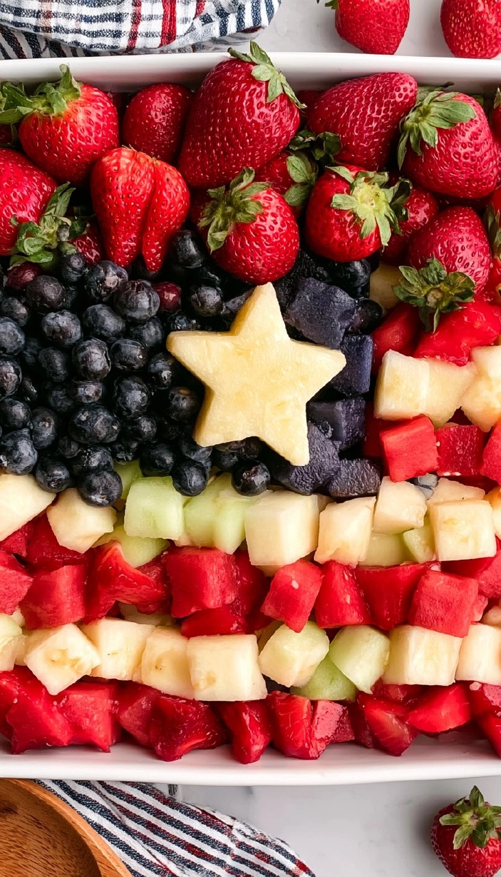 Red, White and Blue Fruit Salad | Patriotic Summer Side Dish