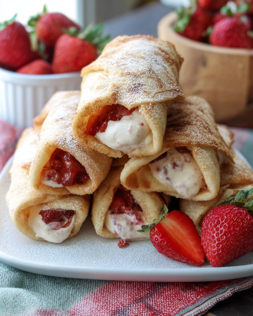 Strawberry Cheesecake Chimichangas