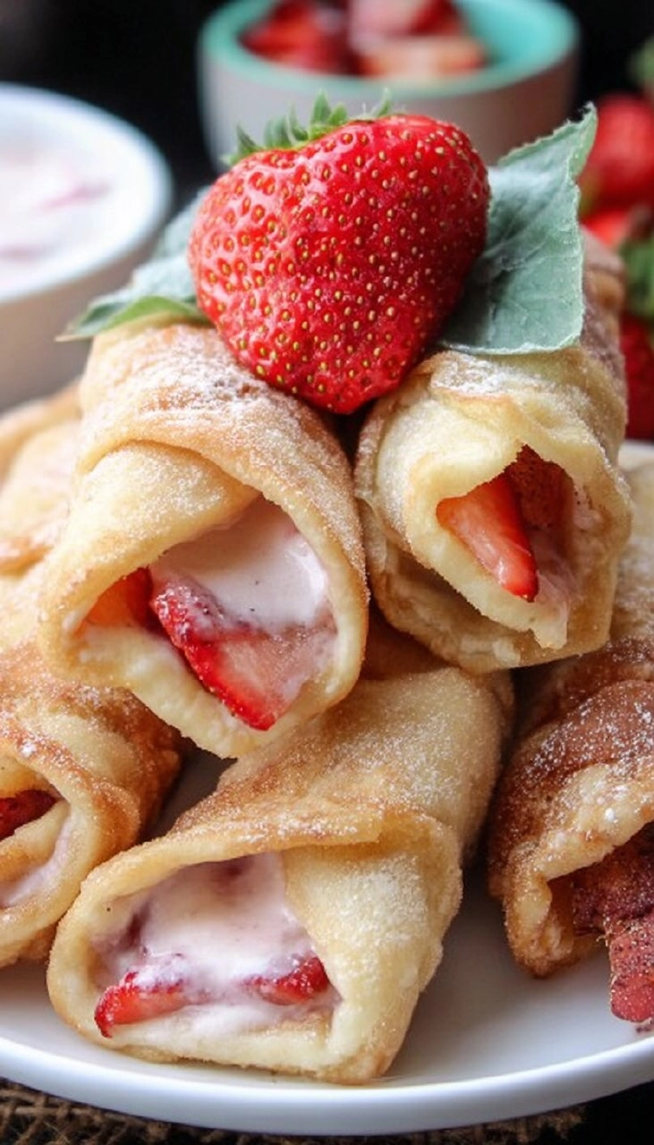 Strawberry Cheesecake Chimichangas