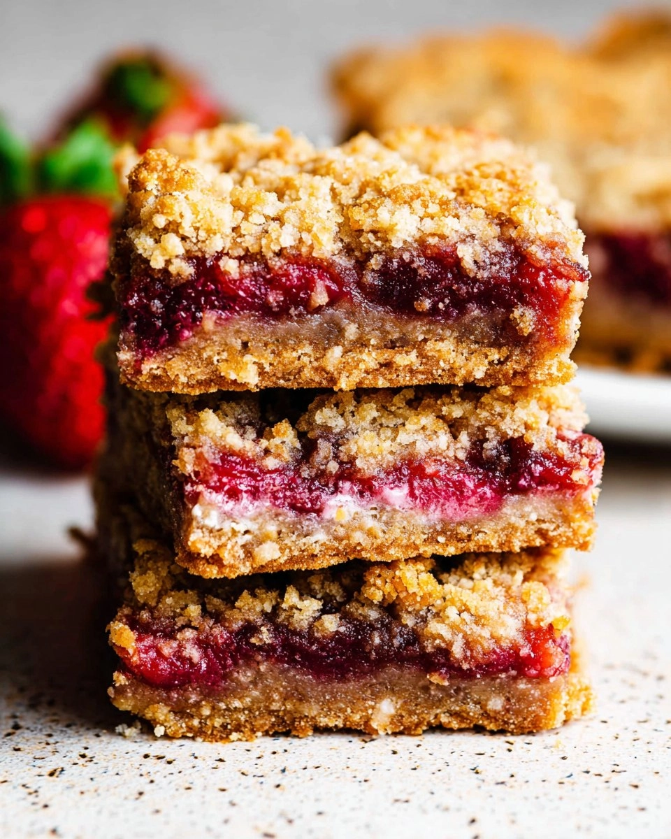 Strawberry Crumble Bars (Almond Flour, Easy & Buttery)