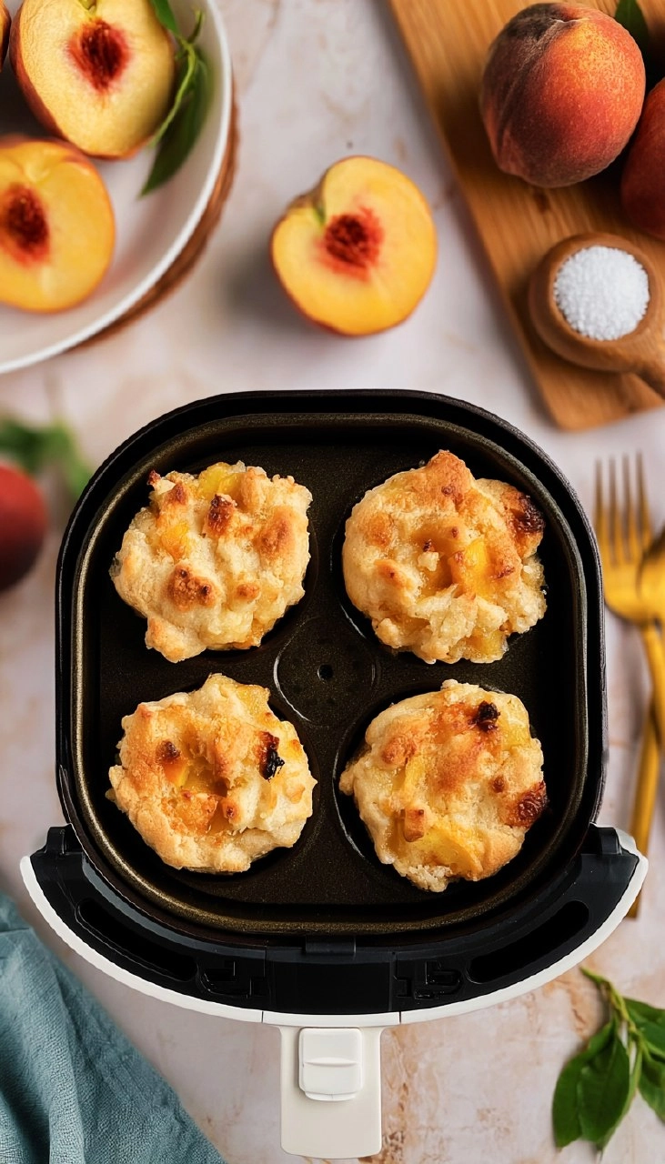 Air Fryer Mini Peach Cobbler