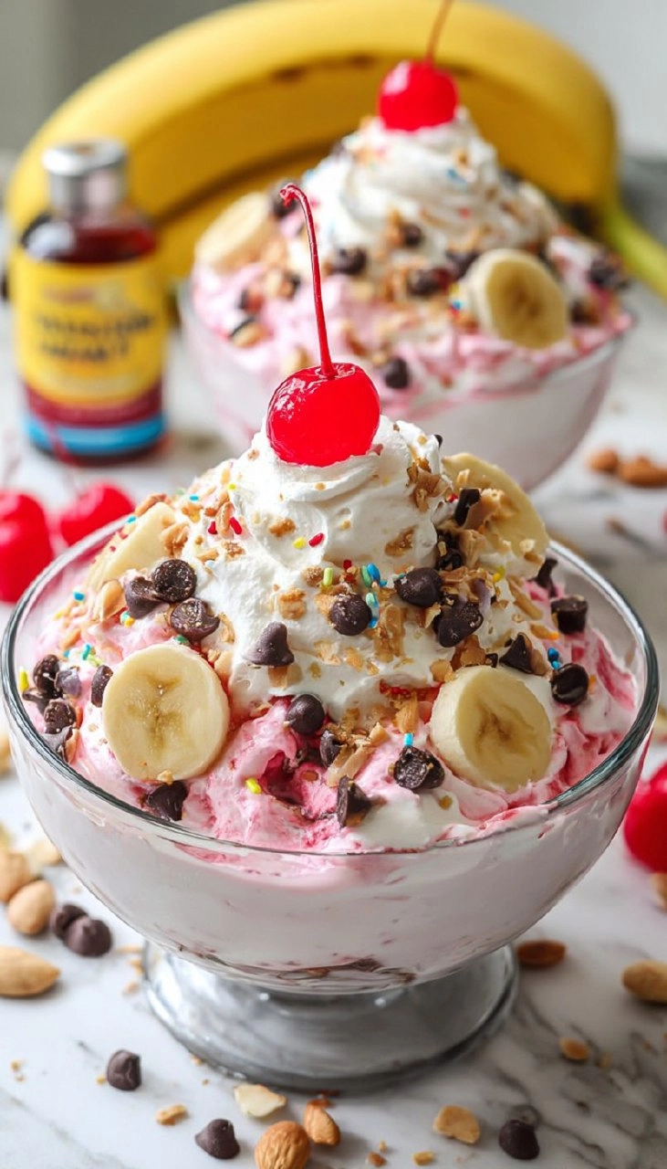 Banana Split Fluff Salad 80 Banana Split Fluff Salad