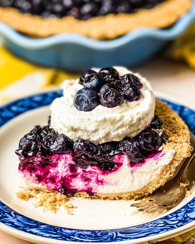 Blueberry-Cream-Cheese-Pie-No-Bake-Recipe