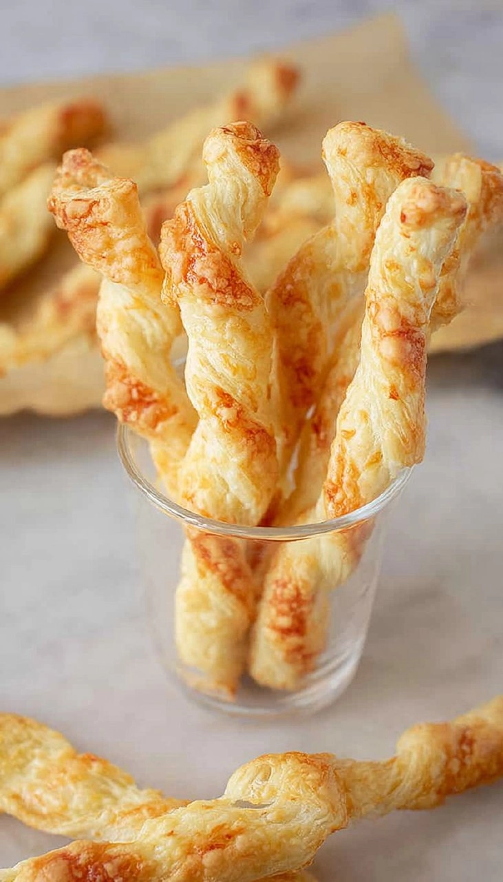 Cheese Twists with Puff Pastry 80 Cheese Twists with Puff Pastry
