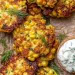Corn-and-Zucchini-Fritters-with-Herb-Yogurt-Sauce-Recipe