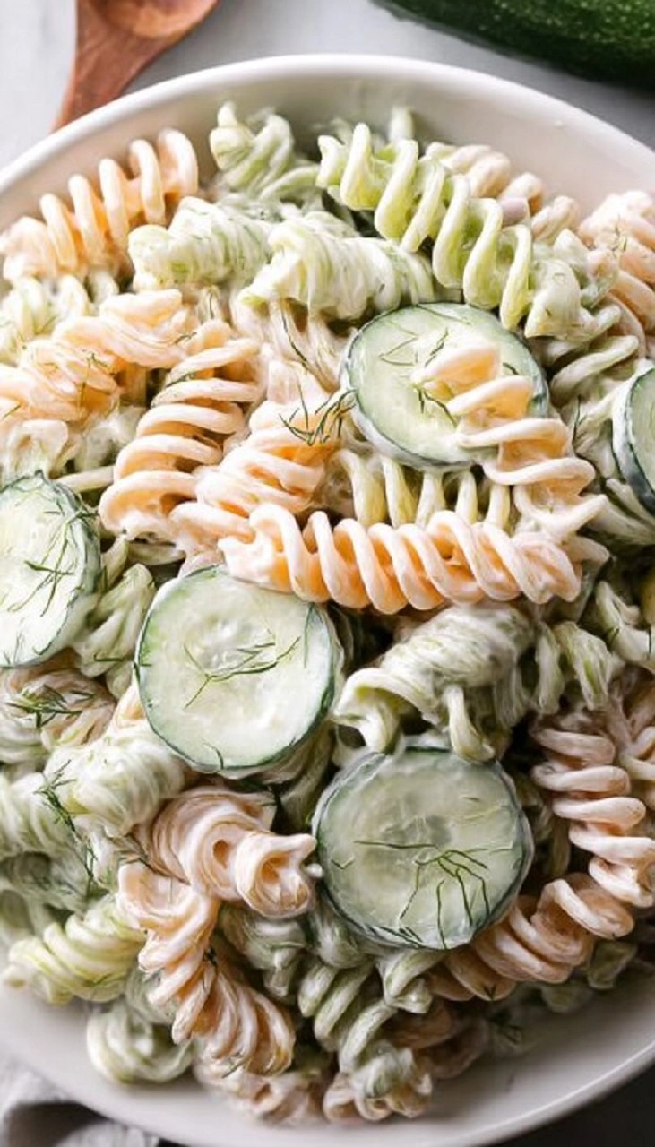 Creamy Cucumber Pasta Salad