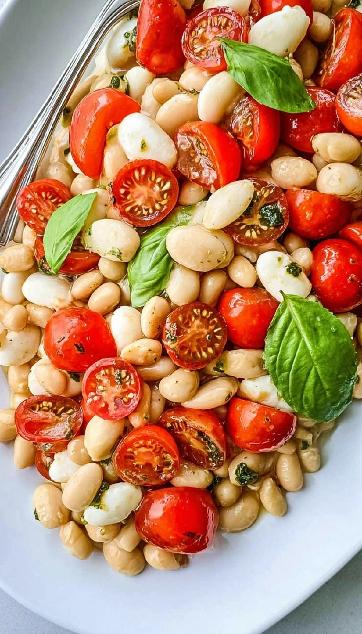 Easy Caprese White Bean Salad 65 Easy Caprese White Bean Salad