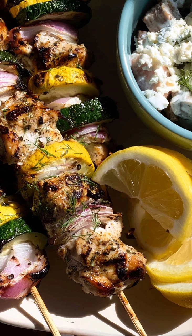 Grilled Greek Chicken Kabobs