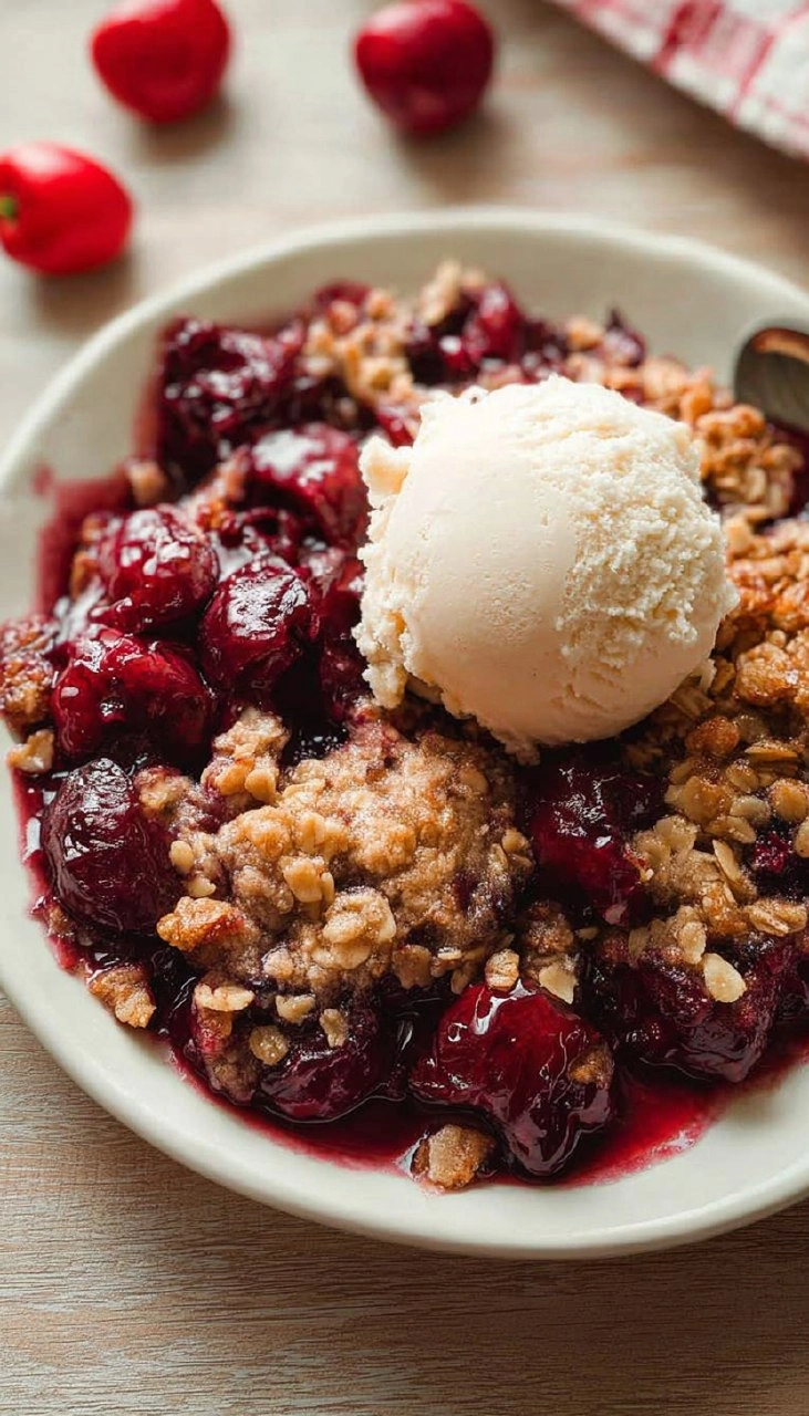Homemade Cherry Crisp