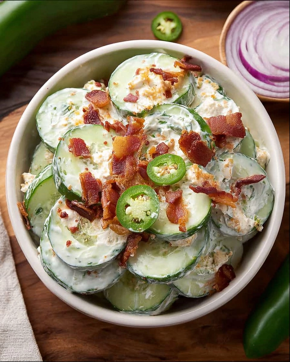Jalapeno Popper Cucumber Salad