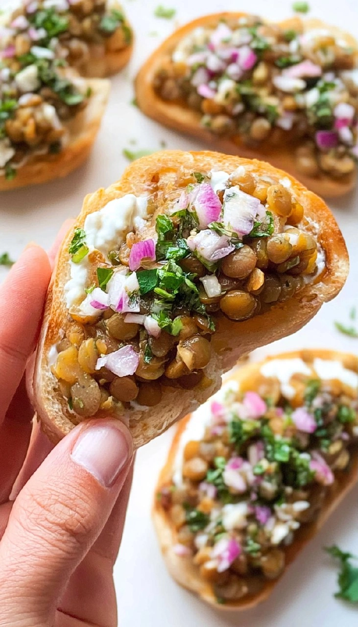 Lentil Bruschetta
